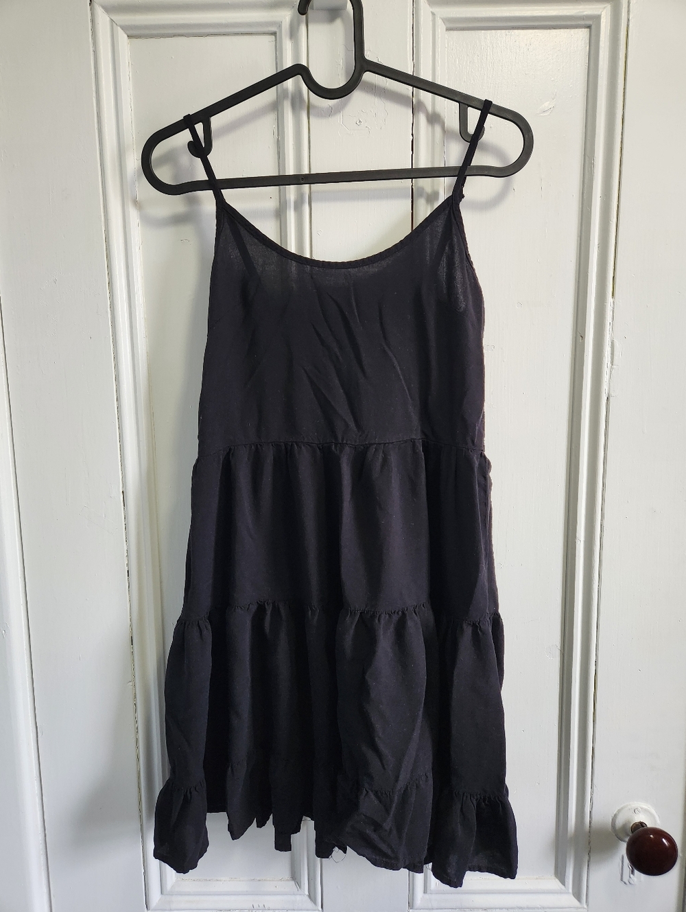 Bluenotes Black Tiered Mini Beach Dress Size Medium